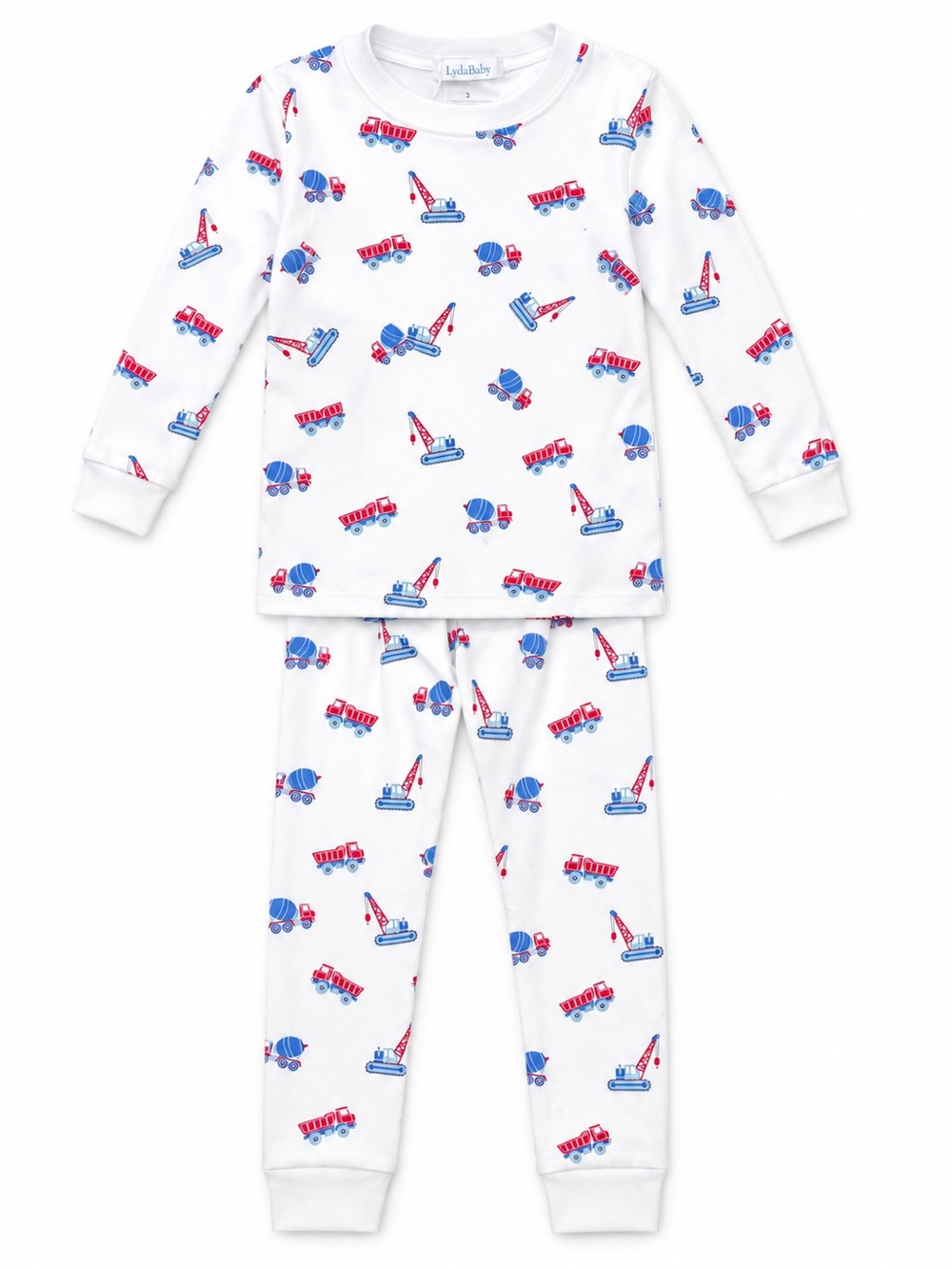 CONSTRUCTION TRUCKS PIMA PAJAMAS - LYDABABY